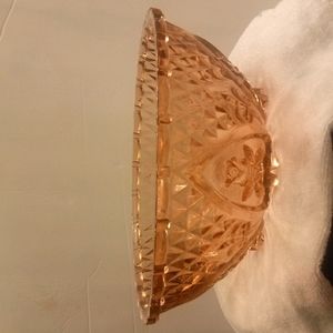 Rose gold pressed glass